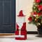 Glitzhome® 24.5" Christmas Wood Santa and Nutcracker Reversible Boxed Porch Decor